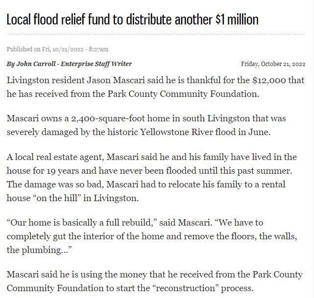 Local flood relief fund to distribute another $1 million