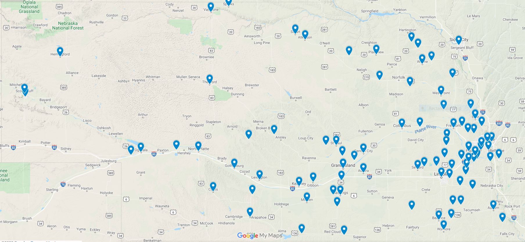 Location of other Naturalists