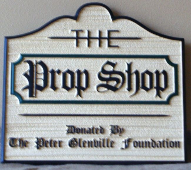 SA28601 - Carved and Sandblasted Sign for "The Prop Shop"