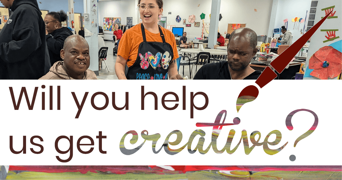 Architectural rendering of Park at SpArc with photographs of SpArc Participants enjoying the space