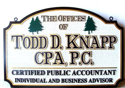 C12015 - Sandblasted HDU CPA and Financial Advisor Sign