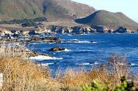 This is a picture of the beach off the Pacific Coast Highway