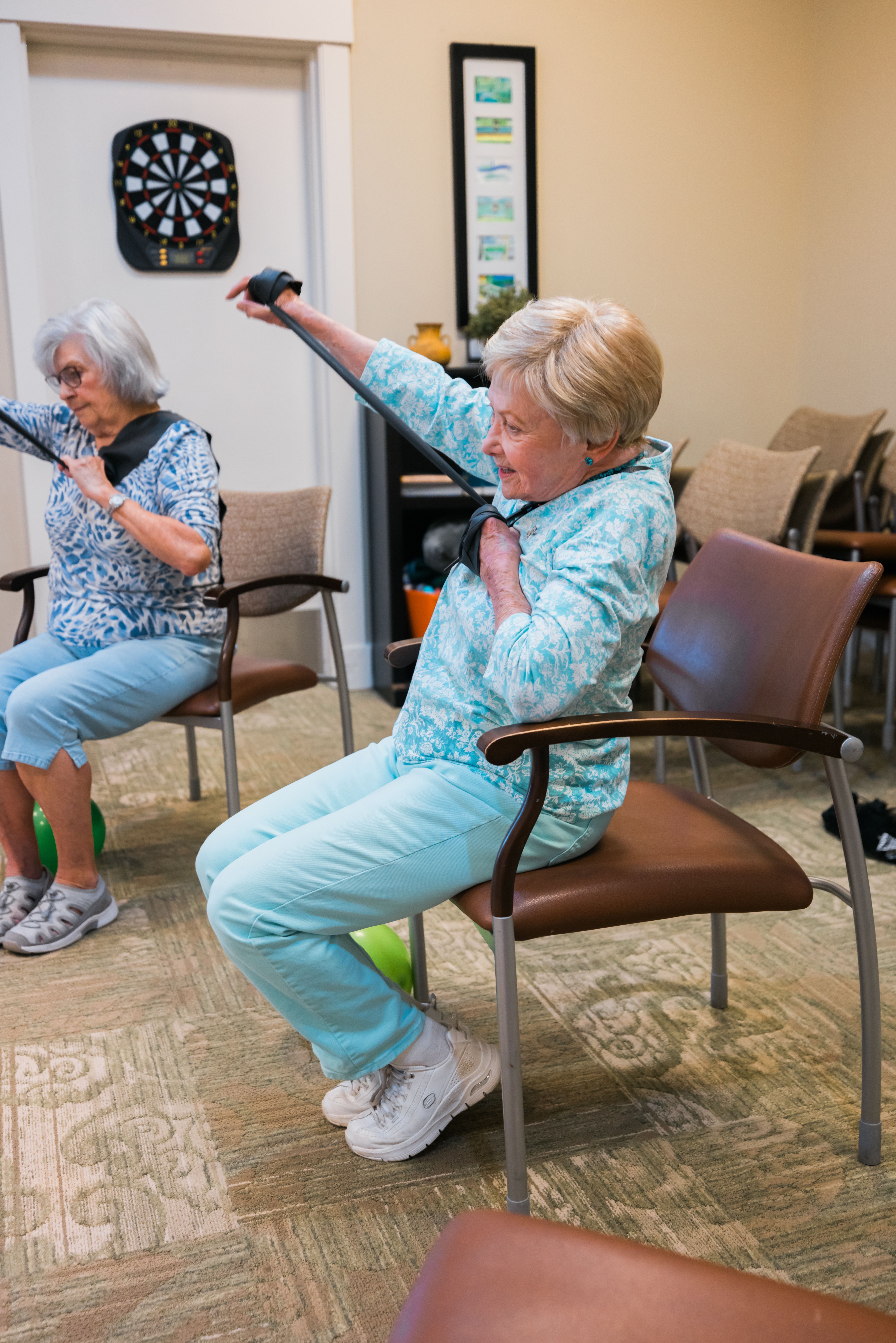 Older women exercising in skilled nursing Steamboat Springs