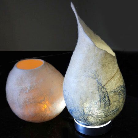 Winter Solstice Felted Lights