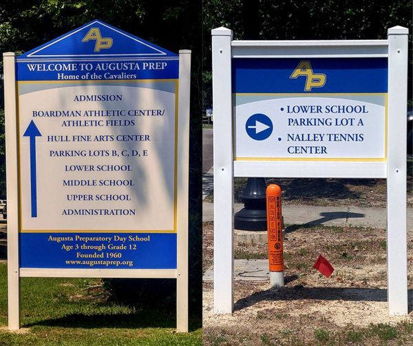 Wayfinding and directional signage system for a healthcare facility in Augusta GA