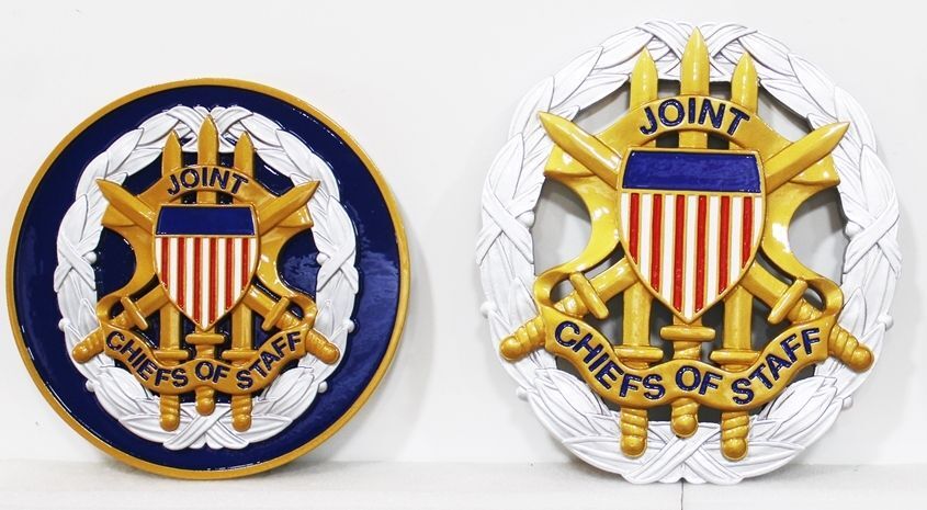 IP-1102 - Two Carved Plaques of the Seal o of the  Joint Chiefs of Staff (JCOS)