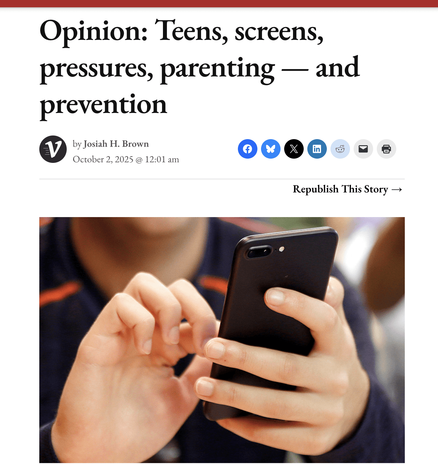 "Teens, Screens, Pressures, Parenting--and Prevention"