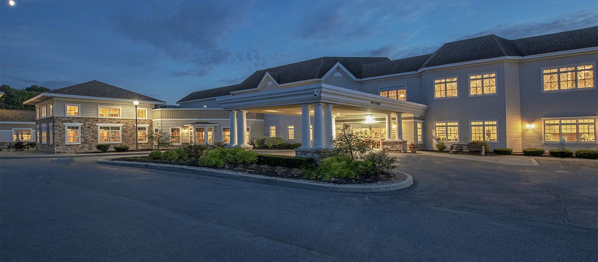 Coburg Village entrance in the evening 