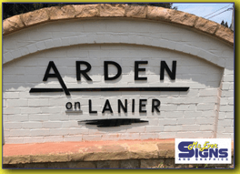 Stone Display with Dimensional Lettering