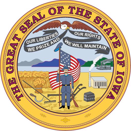 W32200 - Seal of the State of Iowa Wall Plaque