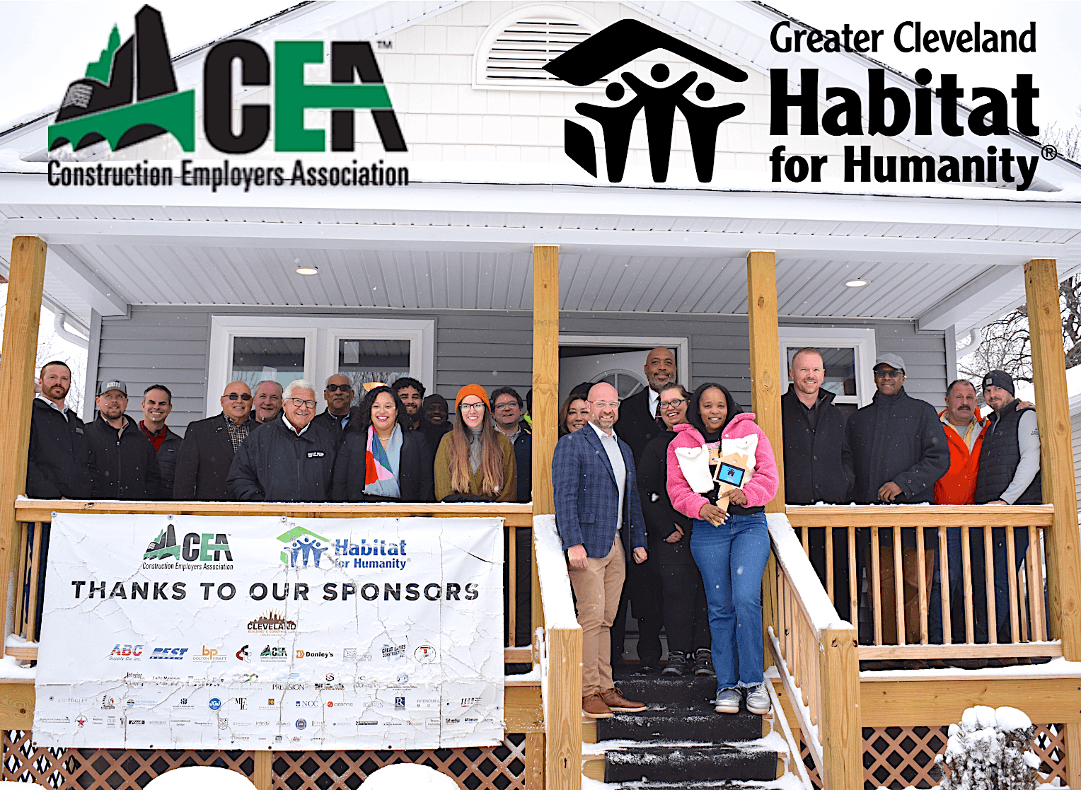 Habitat partners with Construction Employers Association to dedicate home to deserving family