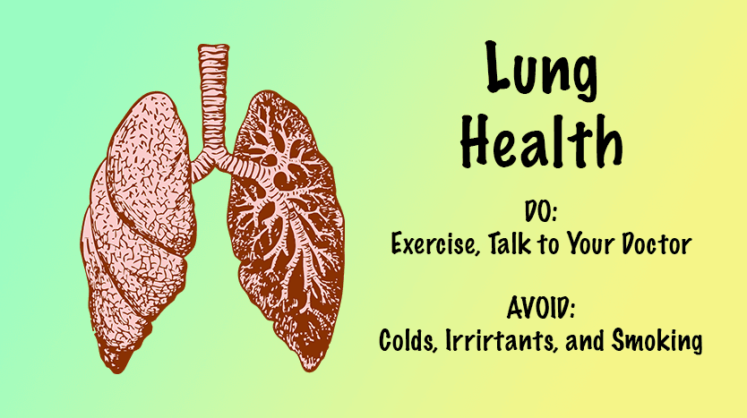 This months topic is lung health!  There are some simple tips you can follow to keep your lungs healthy. Be proactive by adding good habits into your life and remove the bad ones for an extra dose of prevention.