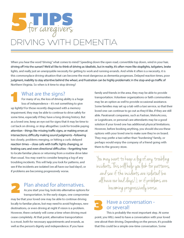 5 Tips for Driving with Dementia