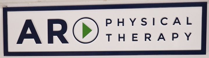 B11243A - Carved and Sandblasted High-Density-Urethane (HDU) Sign for "AR Physical Therapy"