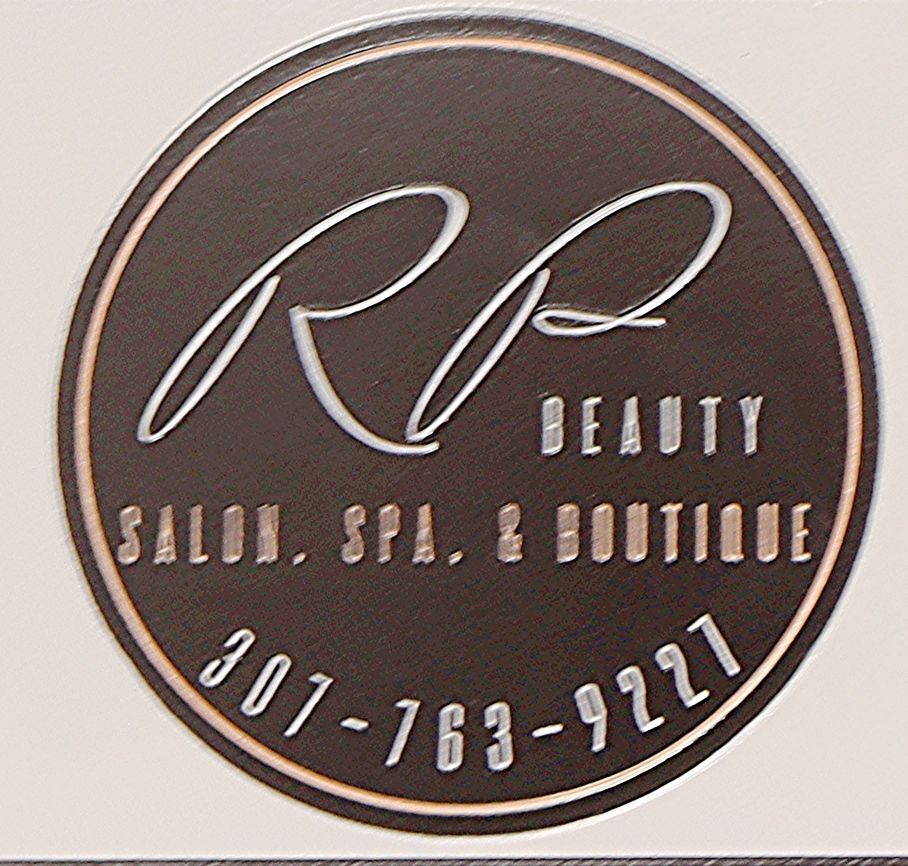 VP-1573 - Carved Plaque of the Logo of the  RP Beauty Salon, Spa and Boutique