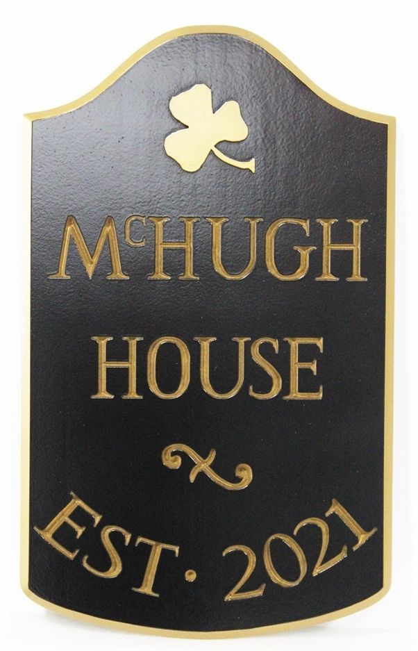 I18409 -  Engraved Property Name  Sign "McHugh House" 