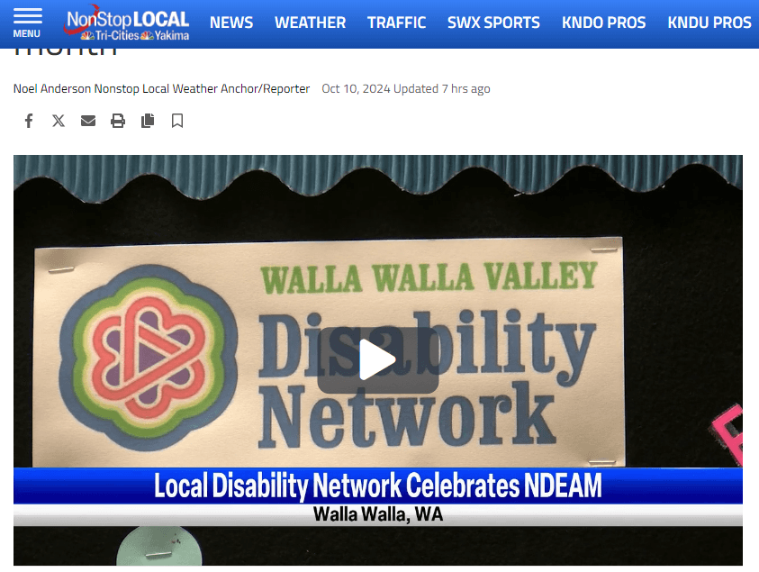 KNDU segment on WWVDN and Disability Employment Awareness