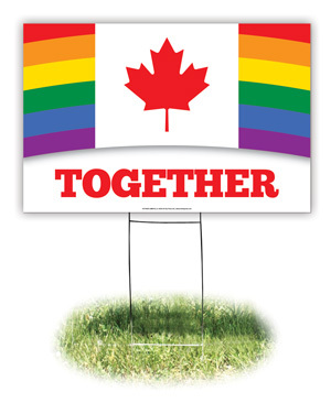 Lawn Sign - Canada: Together Pride