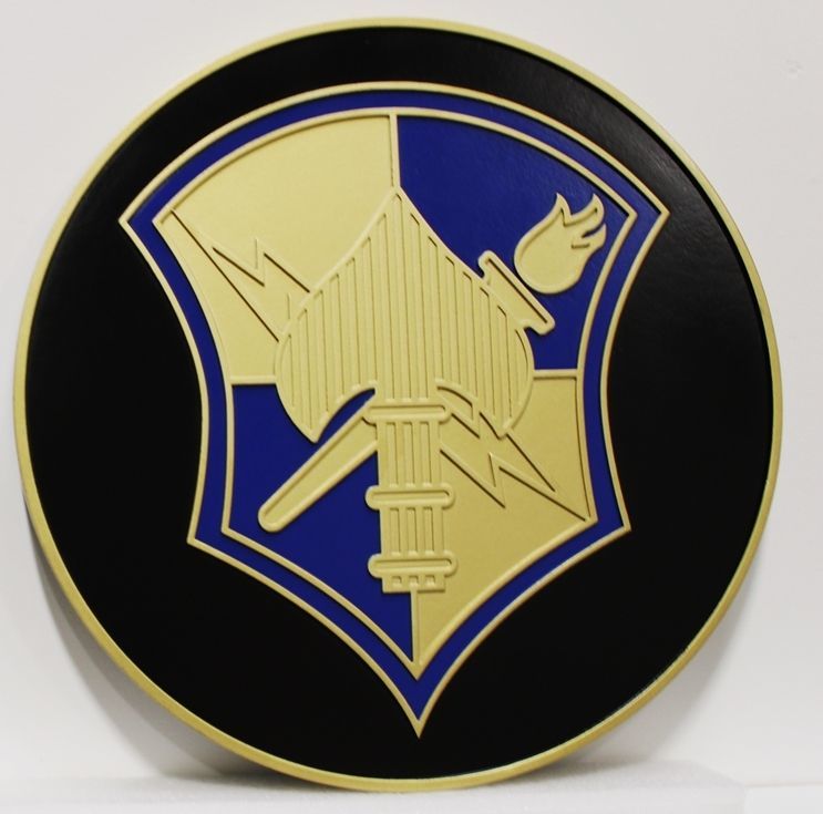 MP-2310 - Carved 2.5-D HDU Plaque of a Crest of a US Army Unit