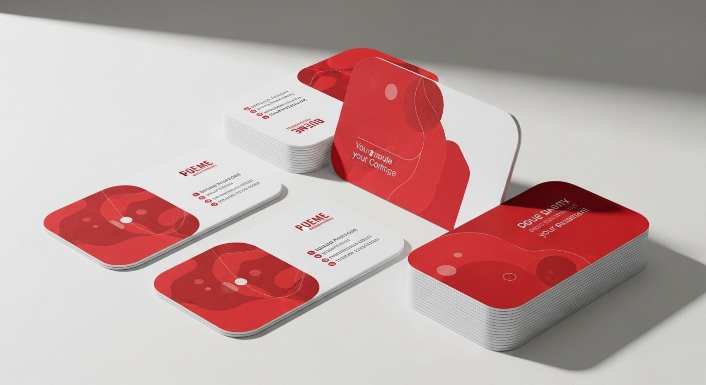 Foil stamped specialty business cards with metallic finish designed to elevate business branding in Seattle and Bellevue.