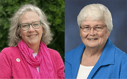 Oblate Joanne Cahill and Sister Annette Marshall