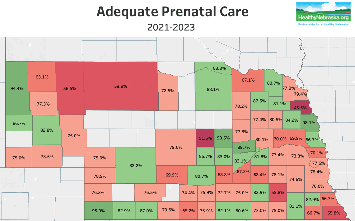 Adequate Prenatal Care by County