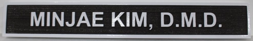 BA11681A - Carved and Sandblasted Sign for "Minjae Kim D.M.D"
