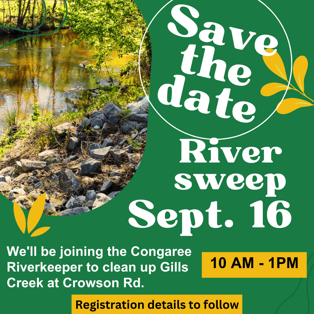 River Sweep Sept 16 with Congaree Riverkeeper