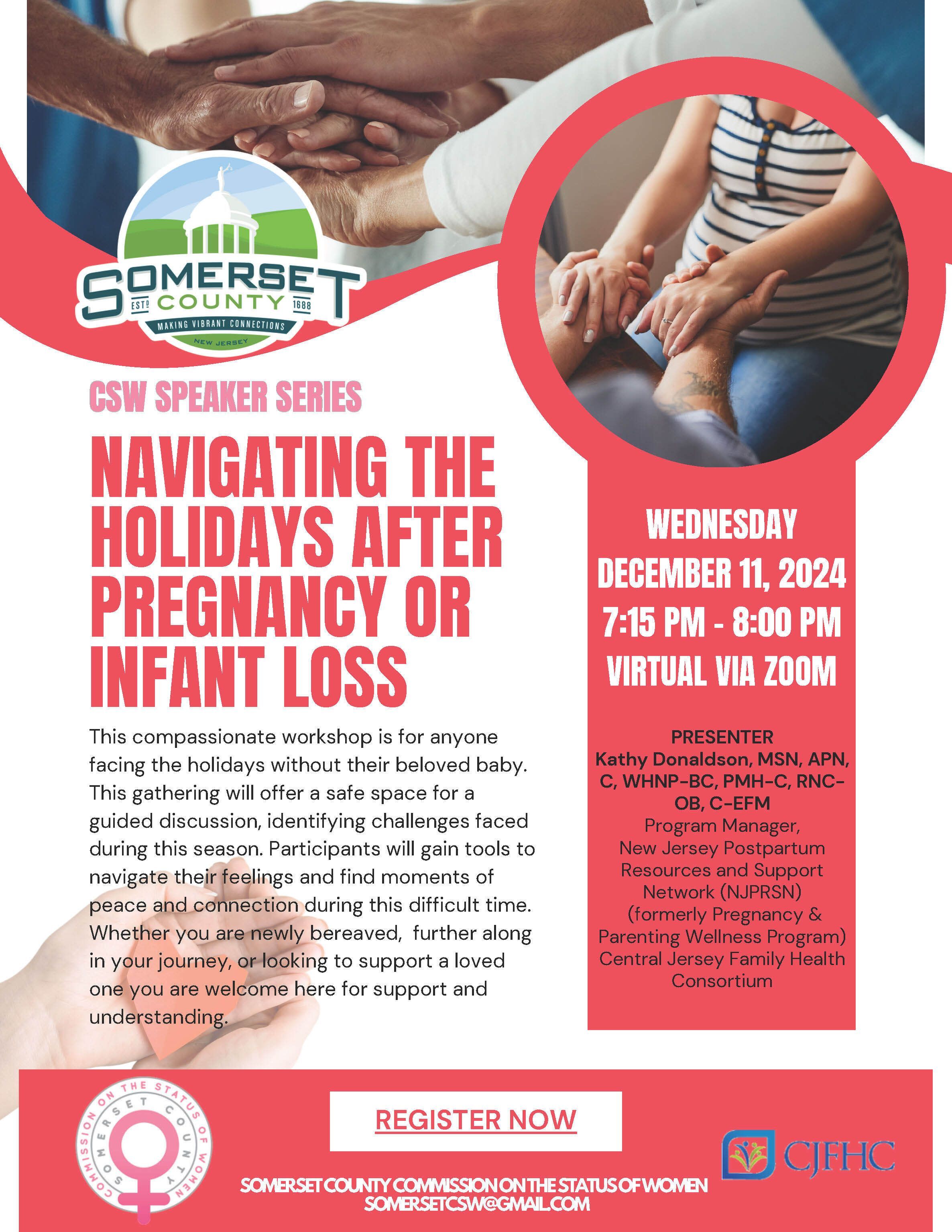 CSW Speaker Series: Navigating the Holidays After Pregnancy or Infant Loss