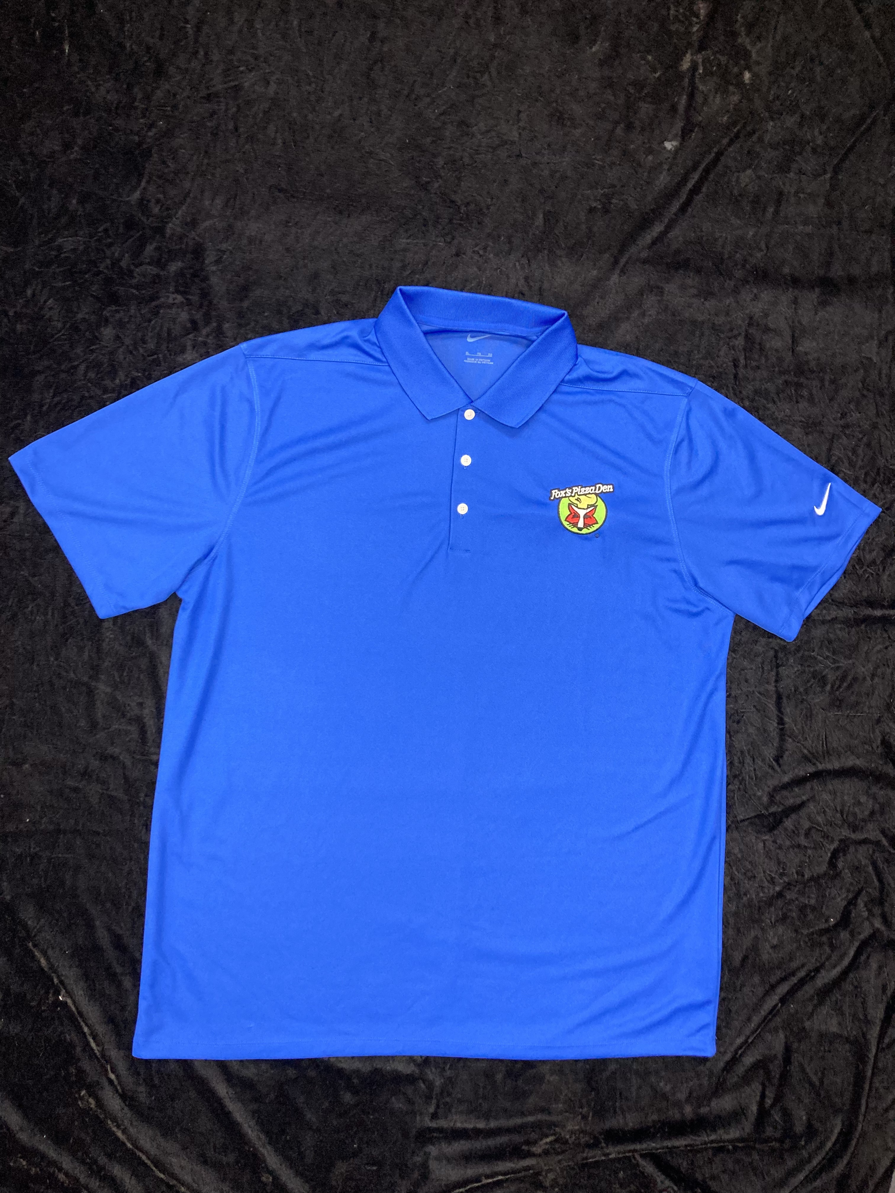 SALE Fox's Logo - XL Blue Moisture-Wicking Nike Polo