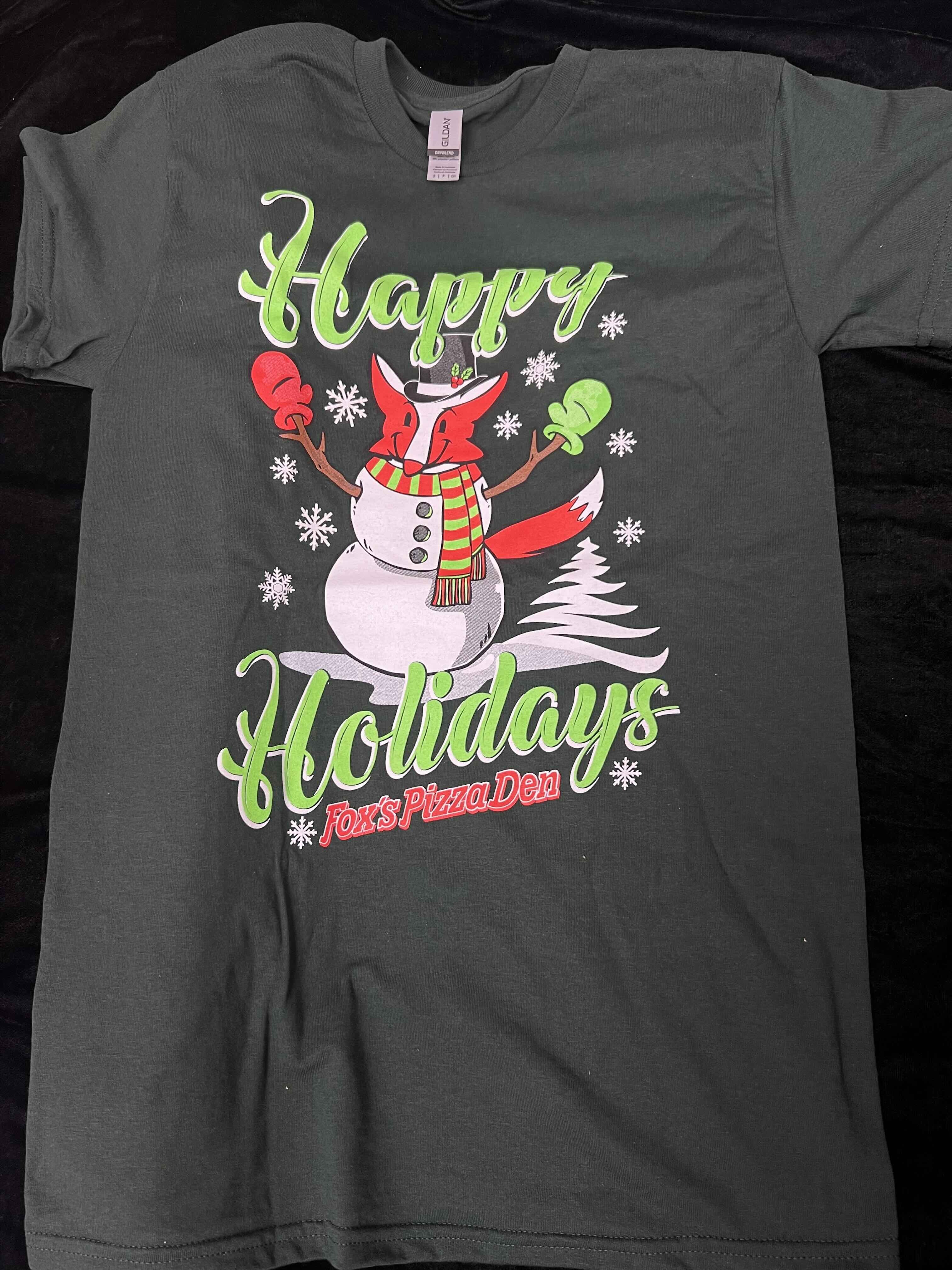 SALE Happy Holidays - Large Green T-Shirts