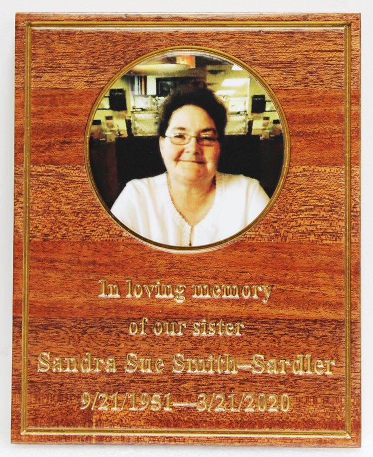 ZP-4025 - Memorial Plaque for Family Member, with Giclee Photo