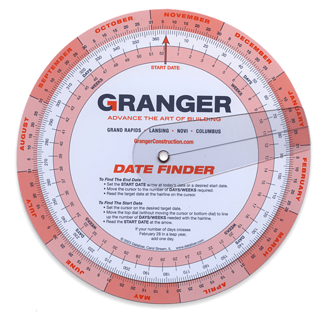 7" Plastic Date Finder with Cursor