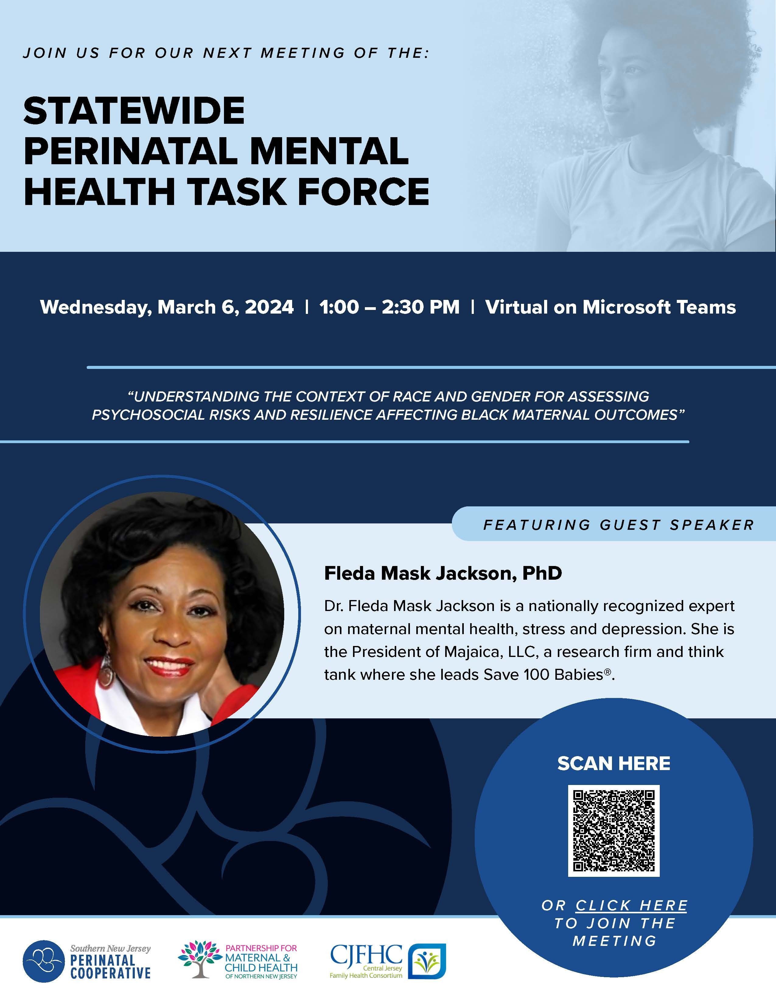 Exploring Race, Gender, and Maternal Mental Health: Join the Statewide Perinatal Mental Health Task Force