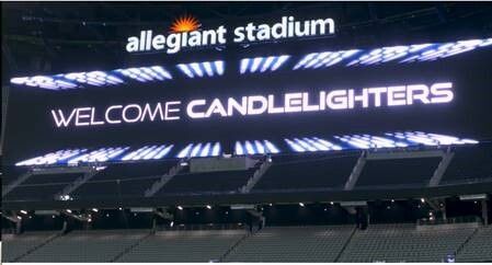Raiders, Intermountain host teens from Candlighters for Crucial Catch night at Allegiant