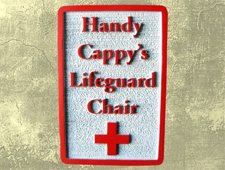 L22177 - Carved Personalized Lifeguard Chair Sign