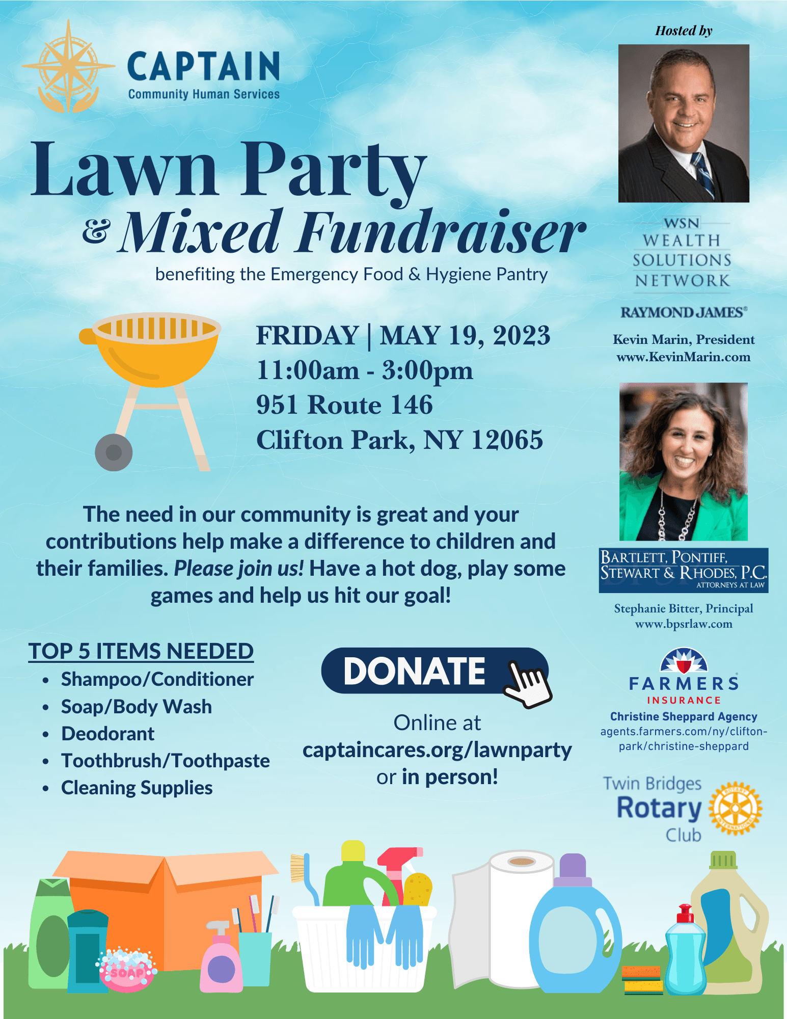 Join us for a Lawn Party + Mixed Fundraiser on May 19th!
