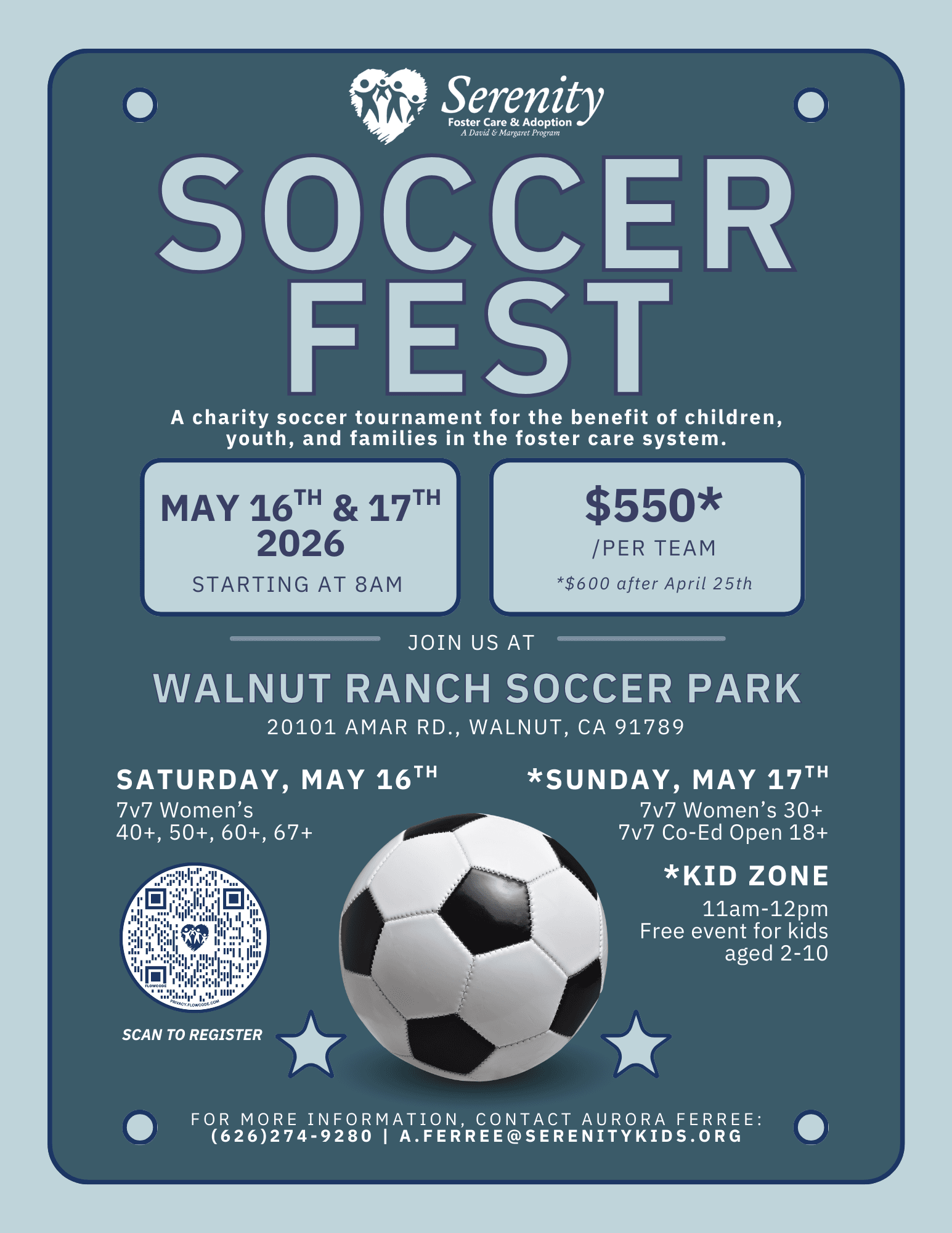 Serenity Soccer Fest Flyer