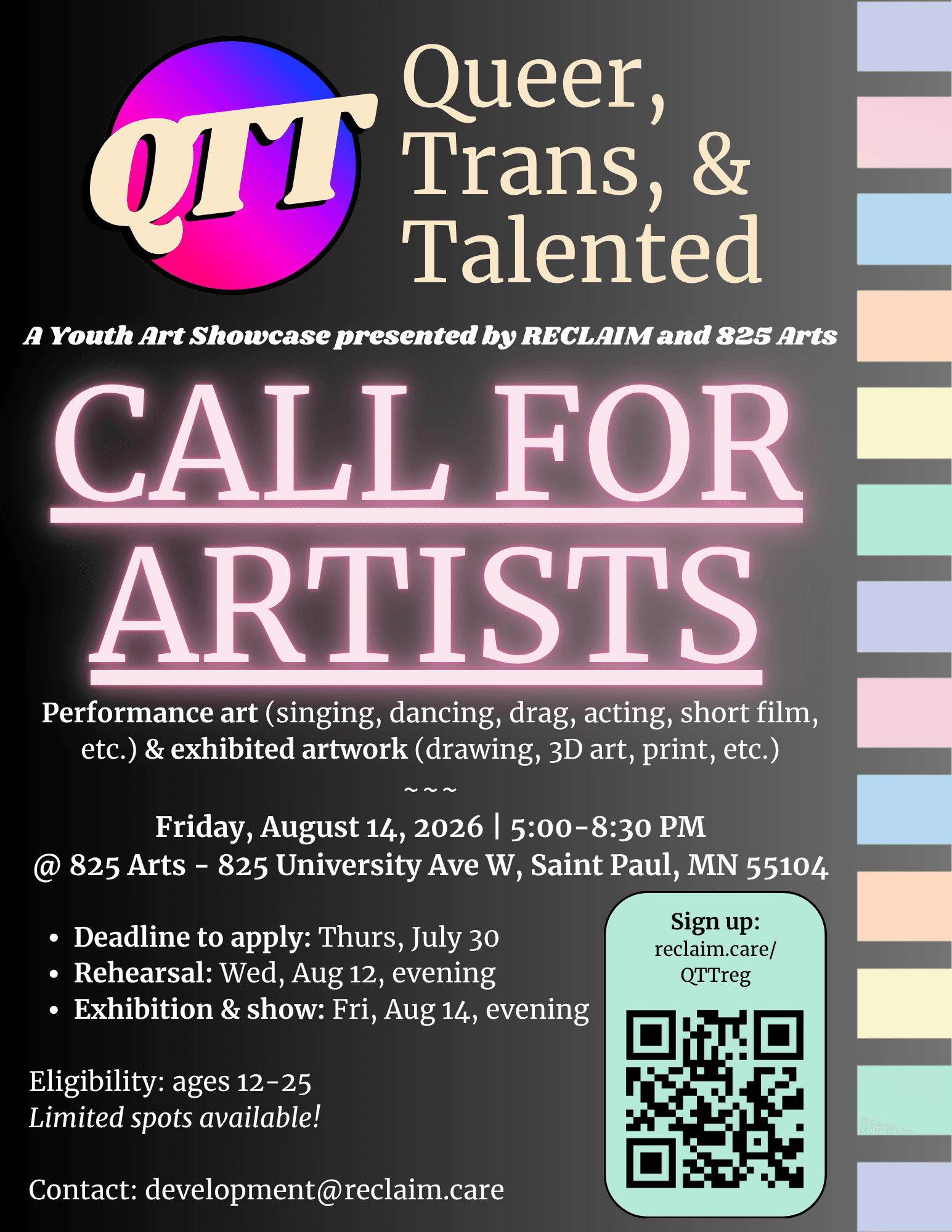 Call for Artists - Queer, Trans, & Talented 2026