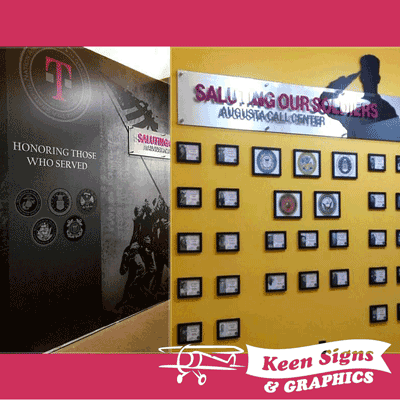 Keen Signs Awards and Recognition Displays: Soldier Salute Wall