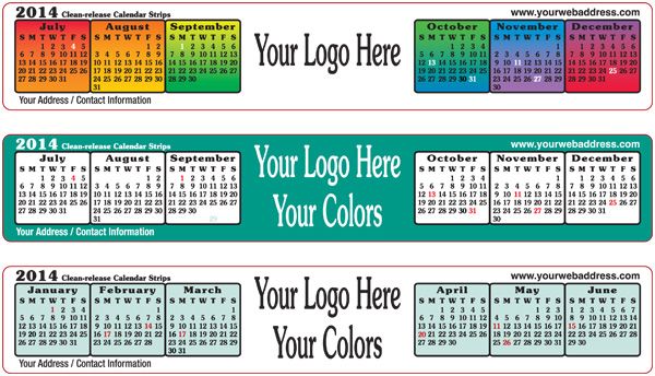 Adhesive Calendar Strips