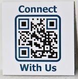 SA28557 - Carved 2.5-D HD Sign "Connect With Us" with QR Code 