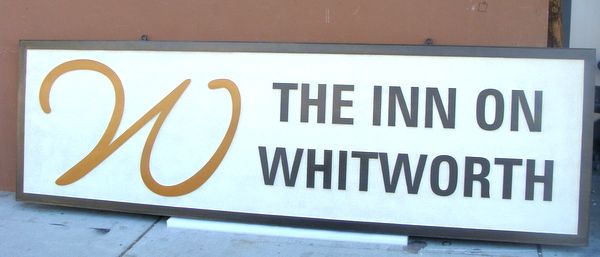 T29083 - Carved HDU Sign for the "The Inn at   Whitworth"