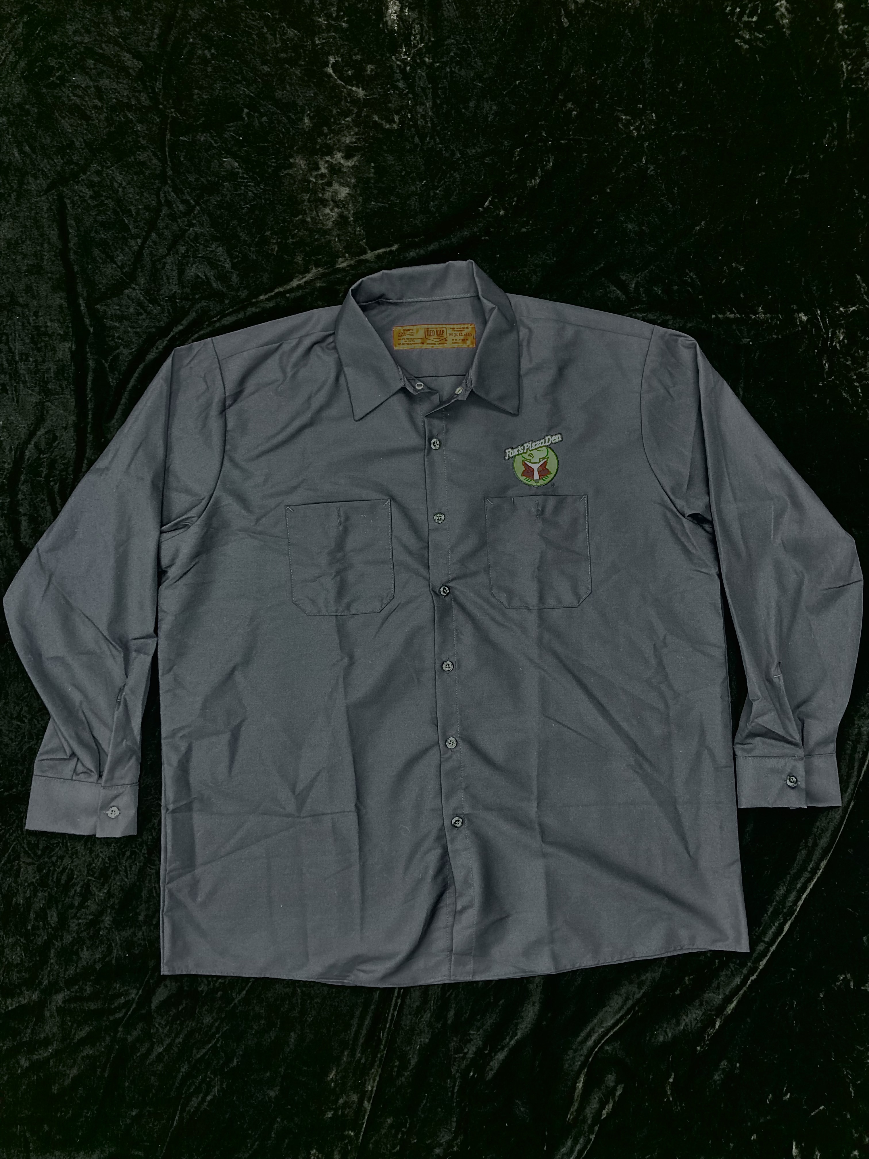 SALE Fox's Logo - 2XL Navy Work Shirt