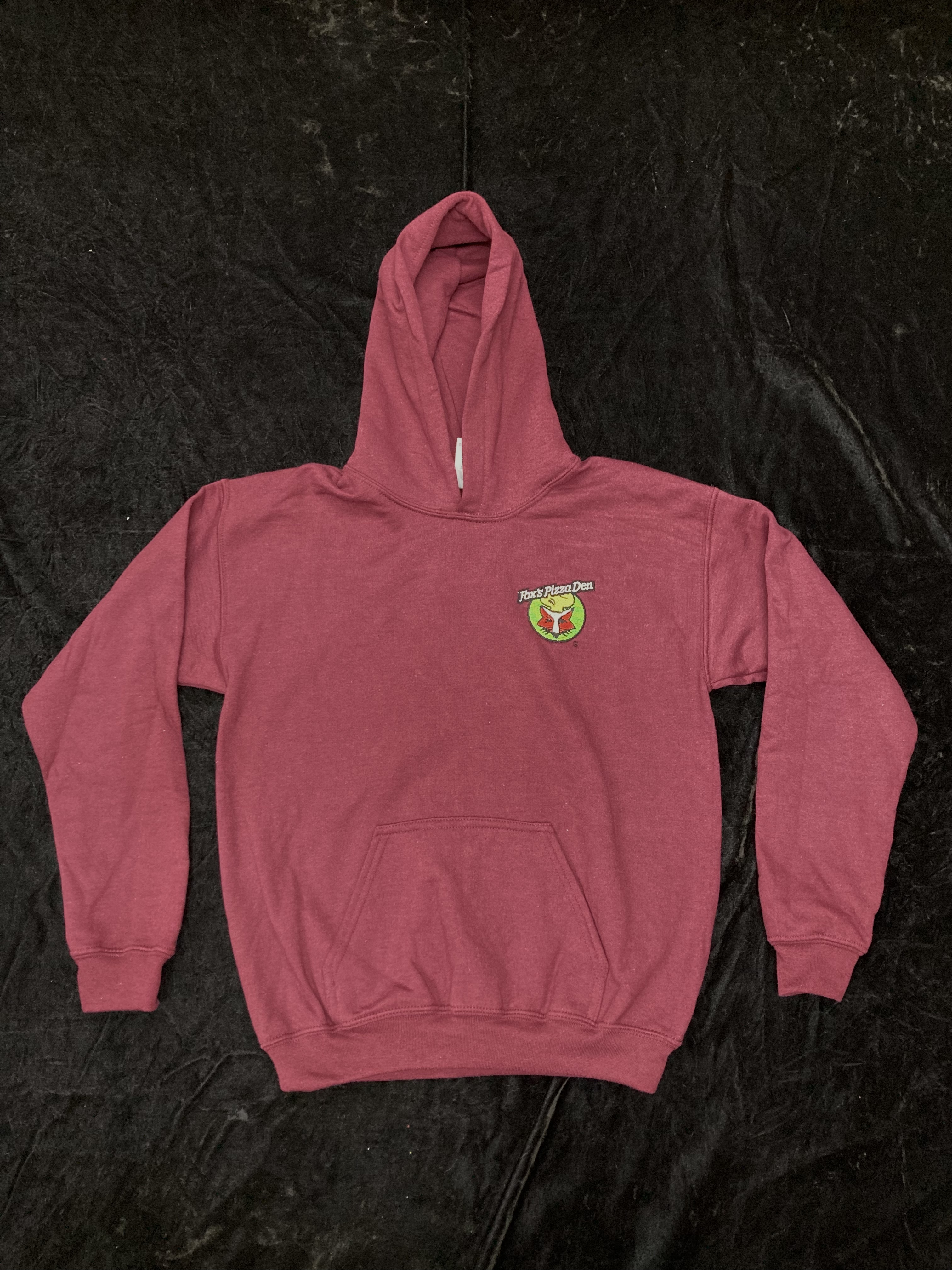 SALE Fox's Logo - YOUTH LARGE Maroon Hoodie