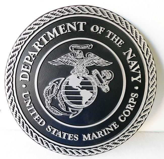 M7832 - Precision Machined Aluminum US Marine Corps Seal Plaque