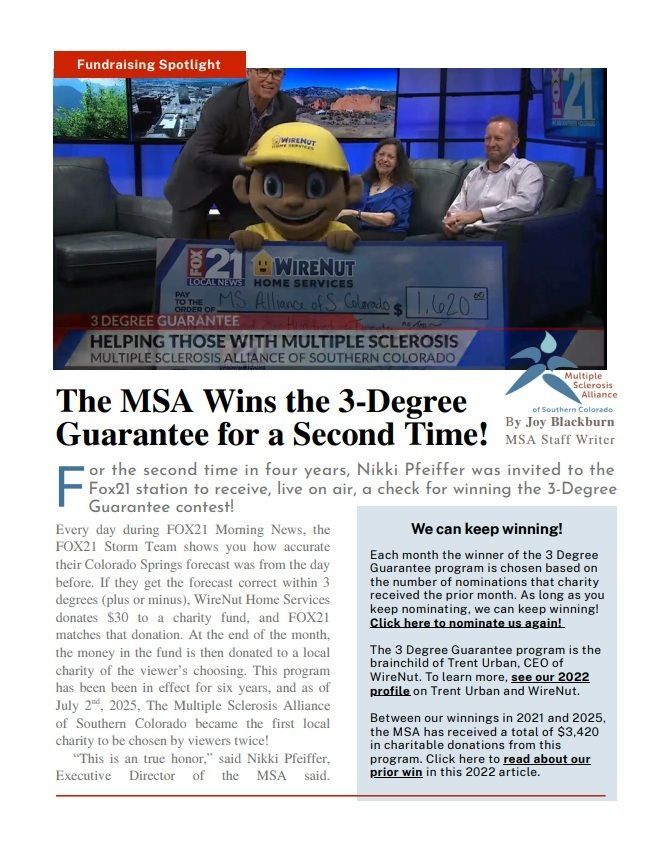MSA Wins 3-Degree Guarantee Again!