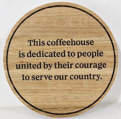 Q25418 - Carved and Engraved Coffeehouse Sign