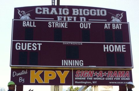 Craig Biggio Field Scoreboard