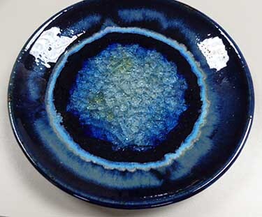 Dock 6-Small Geode Plate Blue with Accents